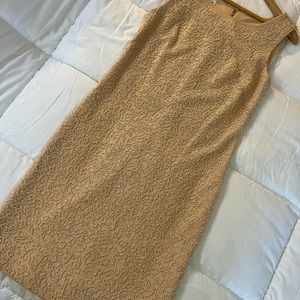 Vintage 60s Ricano Knit Sequin Dress NEUTRAL BEIGE F A B U L O U S!!!!